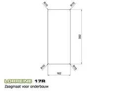 Lorreine 17R Luxe ruostumaton teräs pieni pesuallas 17 cm tasoasennus, upotettuna ja päälleasennus 1150178225