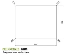Lorreine 50R Luxe ruostumattomasta teräksestä valmistettu pesuallas 50x40 cm taso-, pinta- ja alapuolinen asennus 1150178228
