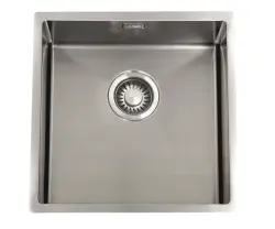 ABK Bingara matala ruostumattomasta teräksestä valmistettu inva-allas, 10 cm syvä, 40x40 cm taso-, alta- ja päälliasennus BIN4010FVI