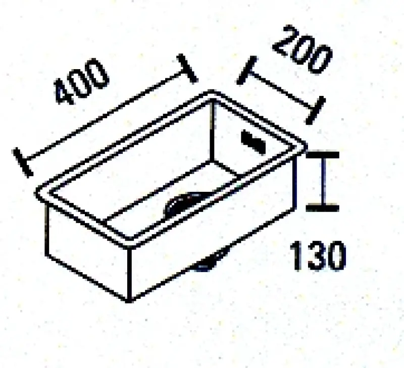 ABK Baronga pieni ruostumattomasta teräksestä valmistettu pesuallas 20x40 cm taso-, alapuoli- ja päällirakennus BAR20FVI