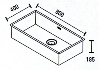 ABK Baronga extra grote roestvrijstalen spoelbak 80x40 cm, vlakbouw, onderbouw en opbouw BAR80FVI