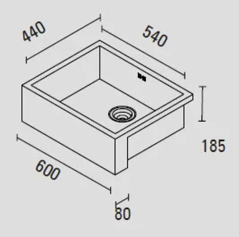 ABK Baronga 6054f väliasteinen allas farmhouse viimeistelty etuosa 1150424037