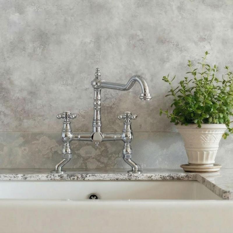 Old Fashion Two-holes with elows sink Stainles steel V1979RVSST