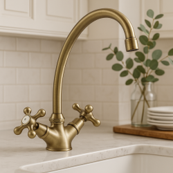 Nostalginen keittiöhana V1900 Pronssi