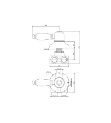 Huber Croisette Vaihtoventtiili Pronssi 1/2 CS00027027