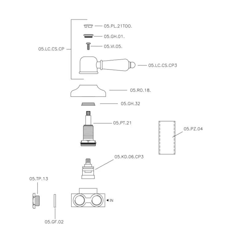 Huber Croisette Vaihtoventtiili Pronssi 1/2 CS00027027