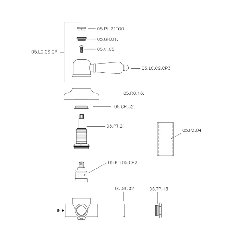Huber Croisette Vaihtoventtiili Pronssi 1/2 653.CS01H.BA
