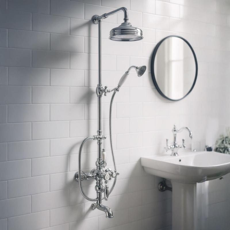 Huber Victoriaaninen Thermostaattinen Kylpy-/Suihkusetti 30 cm Ruostumaton Teräs 592.VN31H.AC