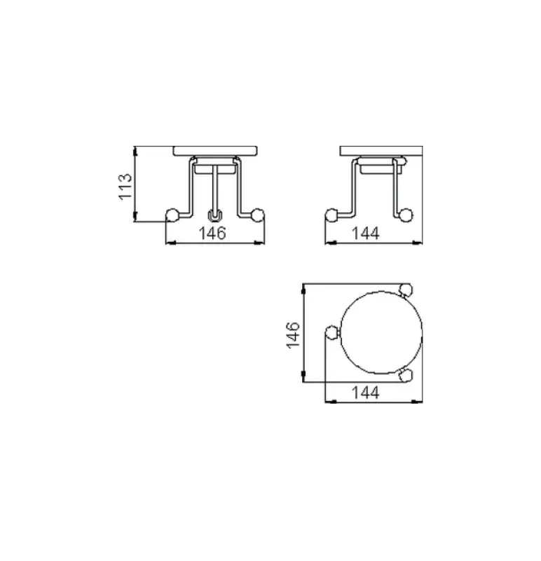 Huber Croisette Klassinen Saippua-alusta Kromi-Keramiikka 4028.01H.CR