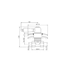Huber Croisette Upotettu Sulkuventtiili Kromi/Kulta CS0003107G