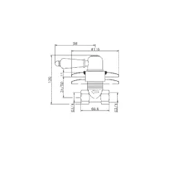 Huber Croisette Upotettu Sulkuventtiili Kromi/Kulta CS0003137G