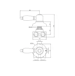 Huber Croisette Vaihtoventtiili Kromi/Kulta 1/2 CS0002707G