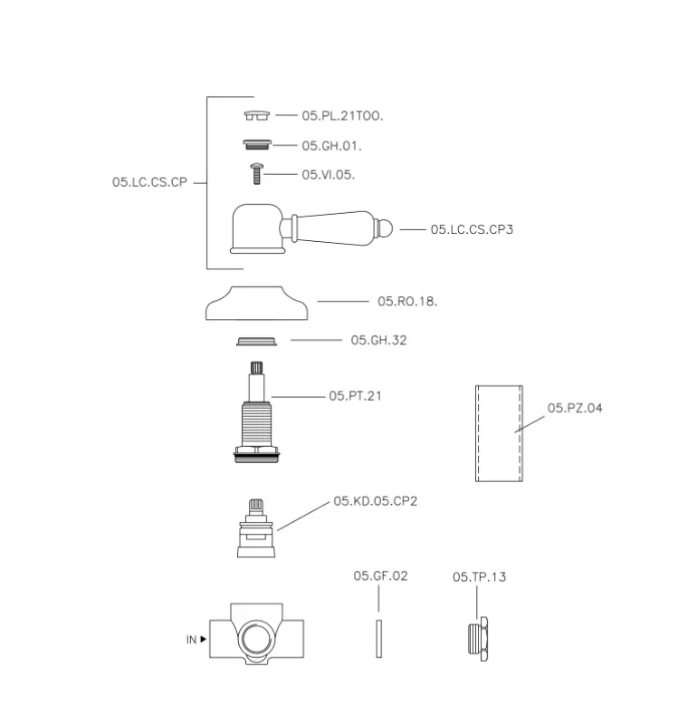 Huber Croisette Vaihtoventtiili Kulta 653.CS01H.AG