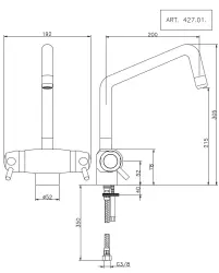 Huber Clinic Plus termostaattinen keittiöhana kromi CPT6501021