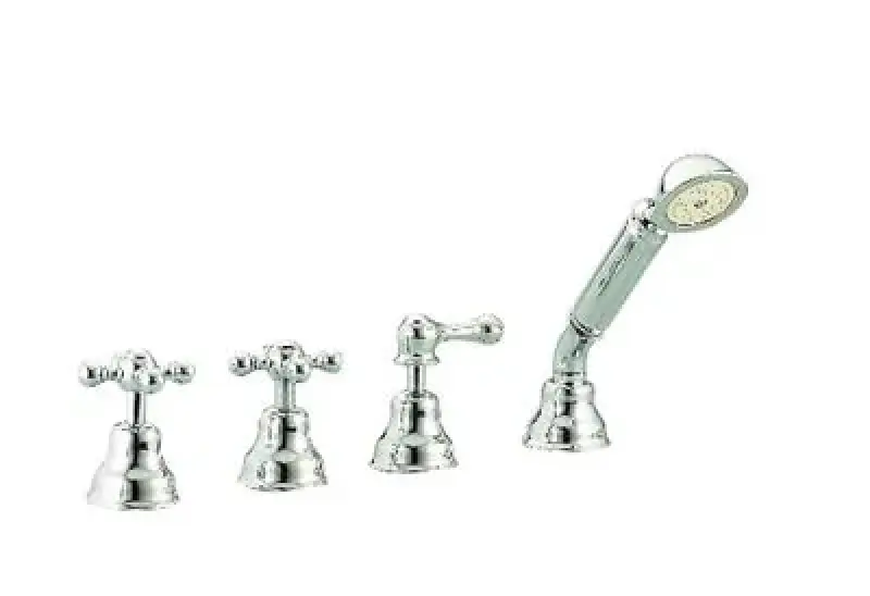 Cisal Arcana Ceramic 4-hole Bath Mixer Tap bath rim mounted gold AC00029024