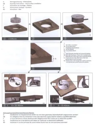 Bachmann Twist keukenaansluiting in werkblad RVS 2-voudig 008749