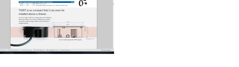 Bachmann Twist kitchen socket for worktop stainless steel 2-fold