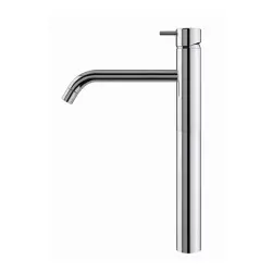 Waterevolution Flow wasbak kraan hoge uitloop voor waskommen incl. click plug chroom T11501