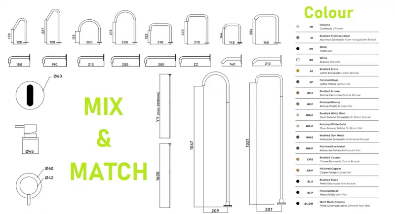Waterevolution Flow 2-hole sink faucet Chrome T112H01