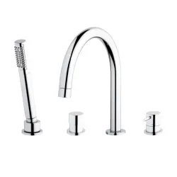 Waterevolution Flow 4-reikäinen Kylpyhana Kylpyammeen Reunalle Asennus Kromi T13801