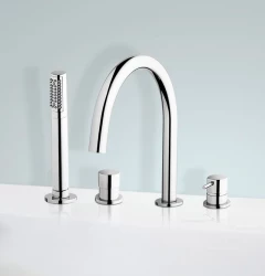 Waterevolution Flow 4-reikäinen Kylpyhana Kylpyammeen Reunalle Asennus Kromi T13801
