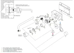 Waterevolution Flow inbouw wastafelkraan mat zwart met uitloop 25 cm T116BPR-25