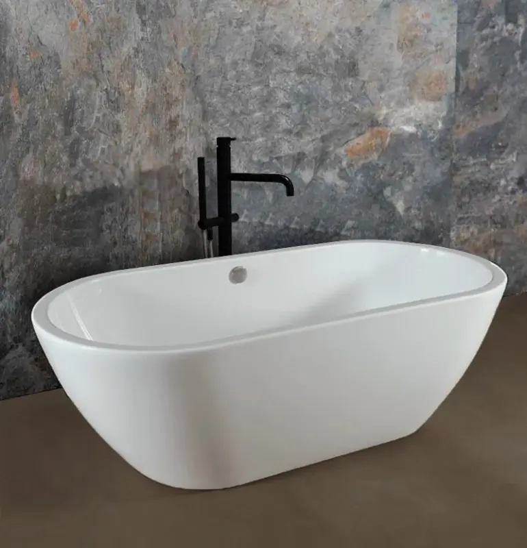 Waterevolution Flow vapaasti seisova kylpyammehana käsisuihkulla, mattamusta T133PR