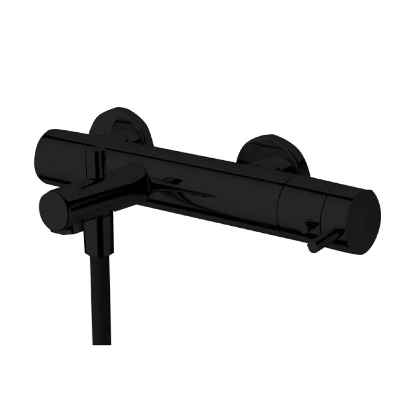 Waterevolution Flow Thermostatic bathtub miser with flexible,handshower and directional holder black T130TPR