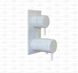 Waterevolution Flow sisäänrakennettu suihkutermostaatti 3 ulostulolla, mattavalkoinen T136TBBR