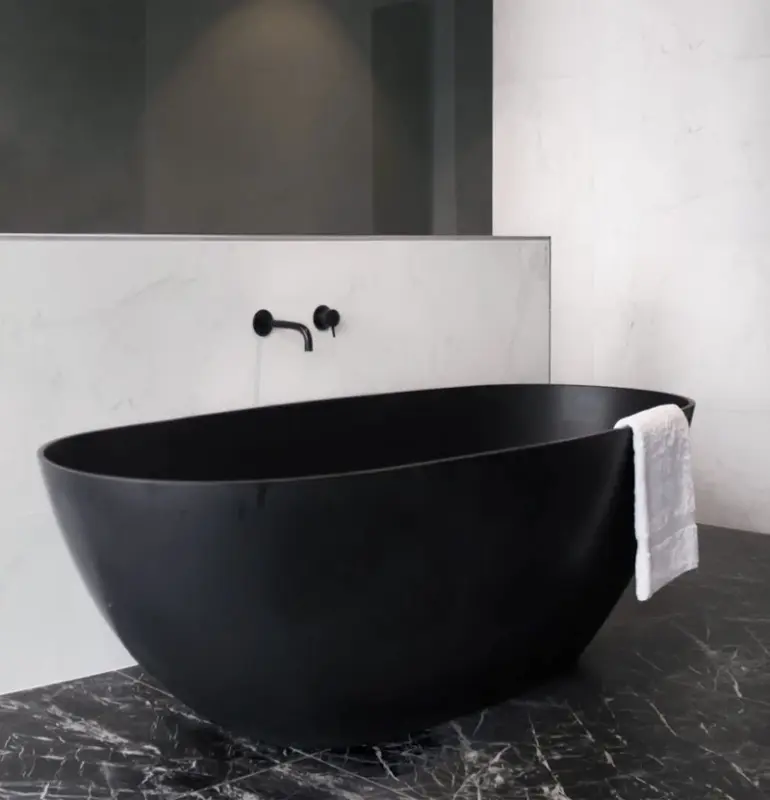 Waterevolution Flow Consealed bath spout 15 cm Black T1671PR