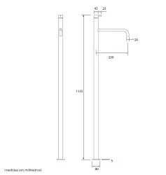 Waterevolution Flow vapaasti seisova pesuallashana kromi T11301