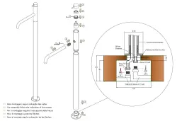 Waterevolution Flow vapaasti seisova pesuallashana matta valkoinen T113BR