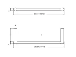 Waterevolution S22 pyyheteline 30 cm ruostumaton teräs A411IE