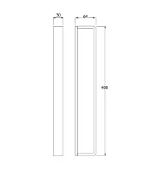 Waterevolution Deep verticale handdoekhouder 40cm kromi A21601