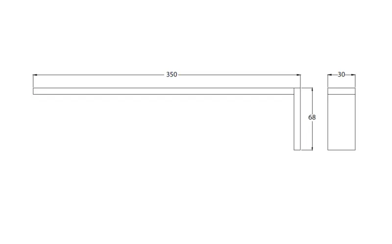 Waterevolution Deep handdoekenhouder 35 cm mat zwart A215PR