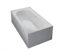 Solid-S Recto Solid Surface -vapaasti seisova kylpyamme, Corian, L 180 x L 93 x K 55 cm, mattavalkoinen, viimeinen varastossa