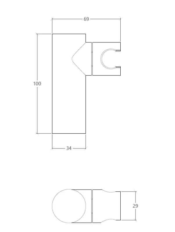 Waterevolution Flow Directional shower holder Chrome T162301
