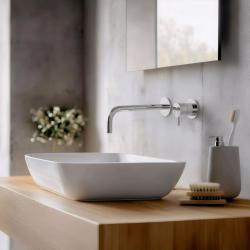 Waterevolution Flow inbouw wastafelkraan chroom uitloop 21cm T116B01-21
