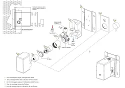Waterevolution Flow inbouwdouchethermostaat met 2 uitgangen matzwart met ronde rozet 1208778072