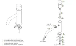 Waterevolution Flow zelfsluitende fonteinkraan mat wit T110TPBR