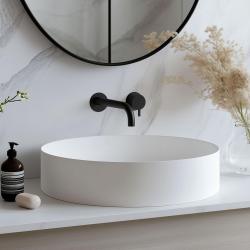 Waterevolution Flow upotettava pesuallashana, mattamusta, 15 cm:n ulosvirtaus T116BPR-15