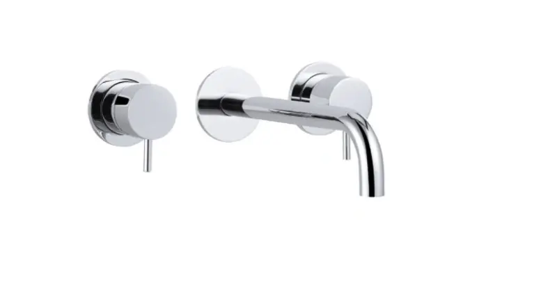 Waterevolution Flow 3-reikäinen upotettava pesuallashana, kromi, ulostulo 21 cm T1163F01-21