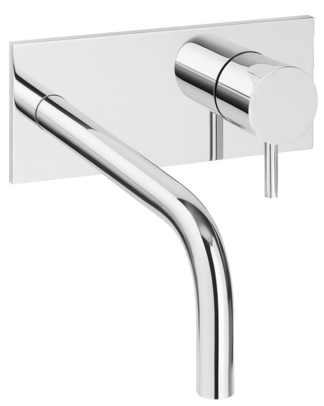 Waterevolution Flow Consealed washbasin monobloc mixer with 15 cm spout, esasy box and automatic stop & go valve, built-in + external parts Chrome T1161B01-15