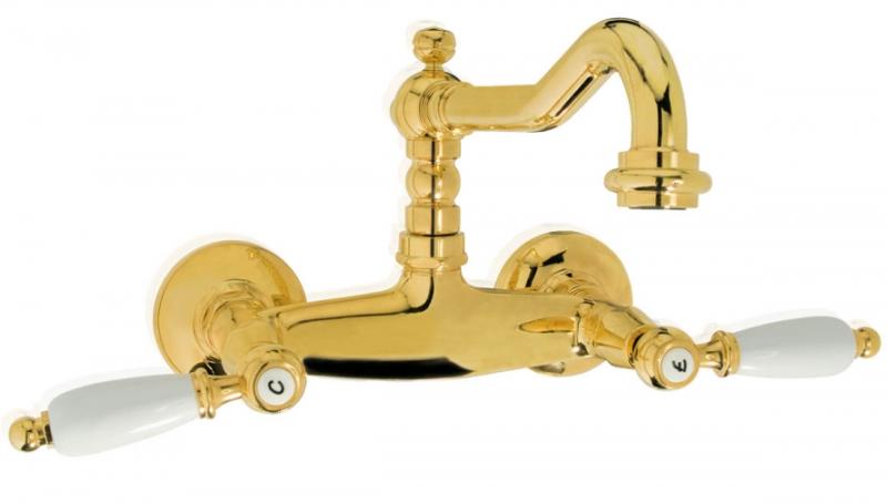 PB klassinen hana seinäasennuksella, valkoiset kahvat, kromi 1208854172