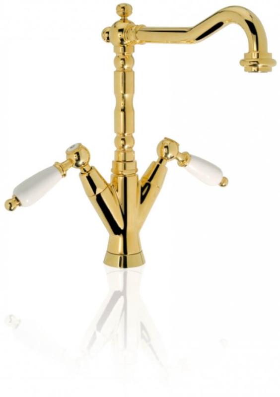 PB klassieke kraan wastafelkraan Witte hendels uitloop 18,5 cm Chroom 1208854292

---

PB klassinen hana pesuallashana Valkoiset kahvat nokka 18,5 cm Kromi 1208854292