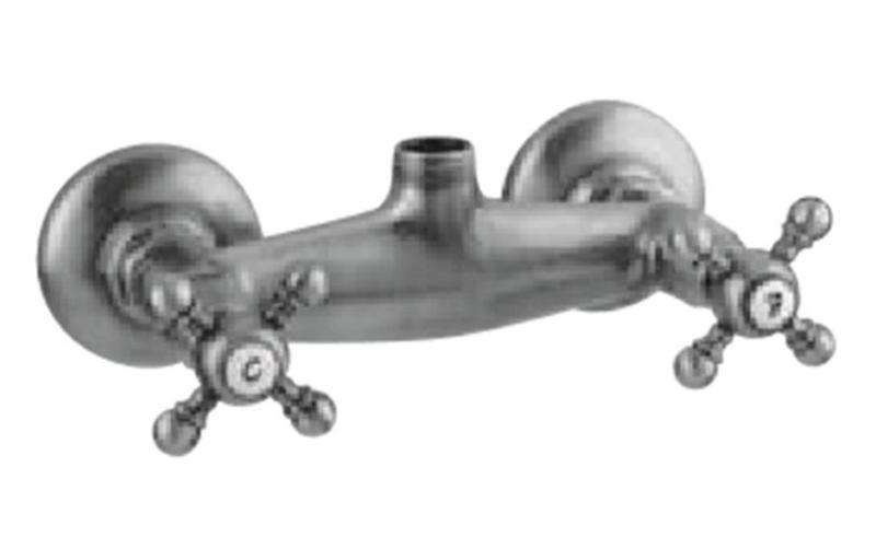 PB klassinen hana, seinäasennettava suihkuhana, tähtikahvat, kromi, yläliitäntä 1208855302