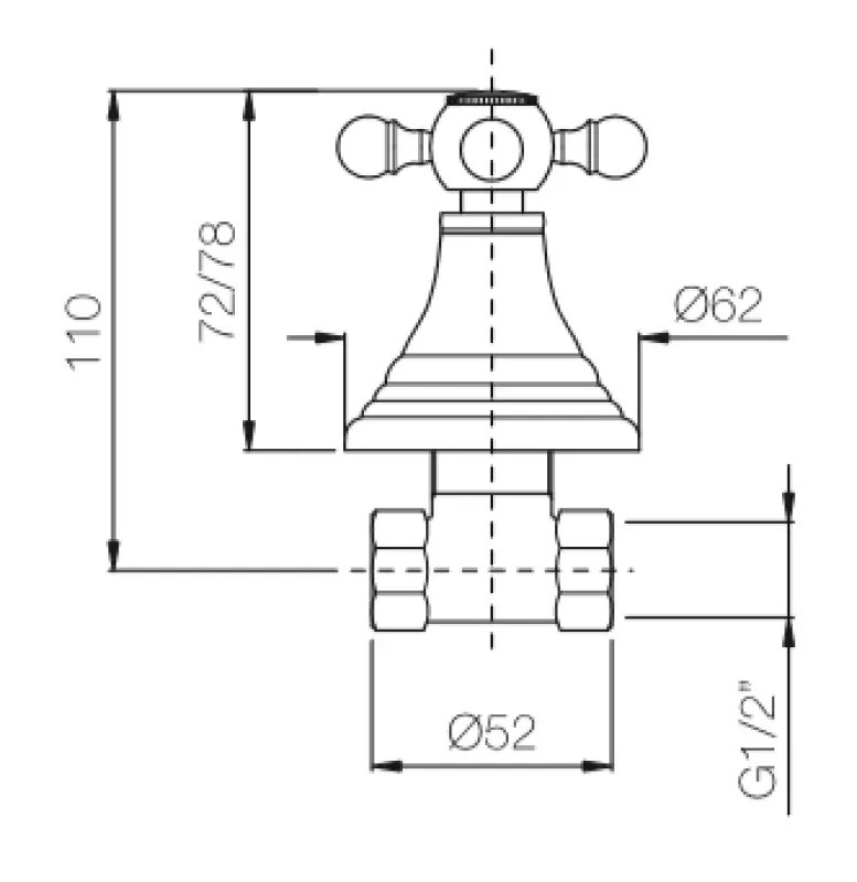 PB klassinen hana, sisäänrakennettu sulkuventtiili tähtinupilla, ruostumaton teräs 1208855582