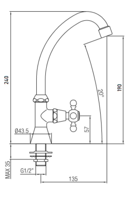 PB klassieke fonteinkraan met sterknop koud water met hoge uitloop RVS 1208855672 

PB klassinen suihkuhana tähtiventtiilillä kylmälle vedelle, korkea kaari, ruostumaton teräs 1208855672
