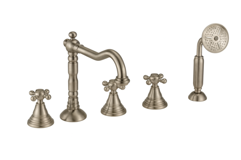 PB klassinen 5-reikäinen kylpyammeen reunahana, ruostumaton teräs, 1208855792