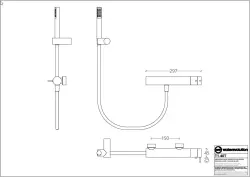 Waterevolution Flow suihkutermostaatti suihkusetillä RST T140TIE